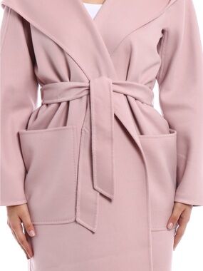 MaxMara Dusty Rose Wrap Robe Coat